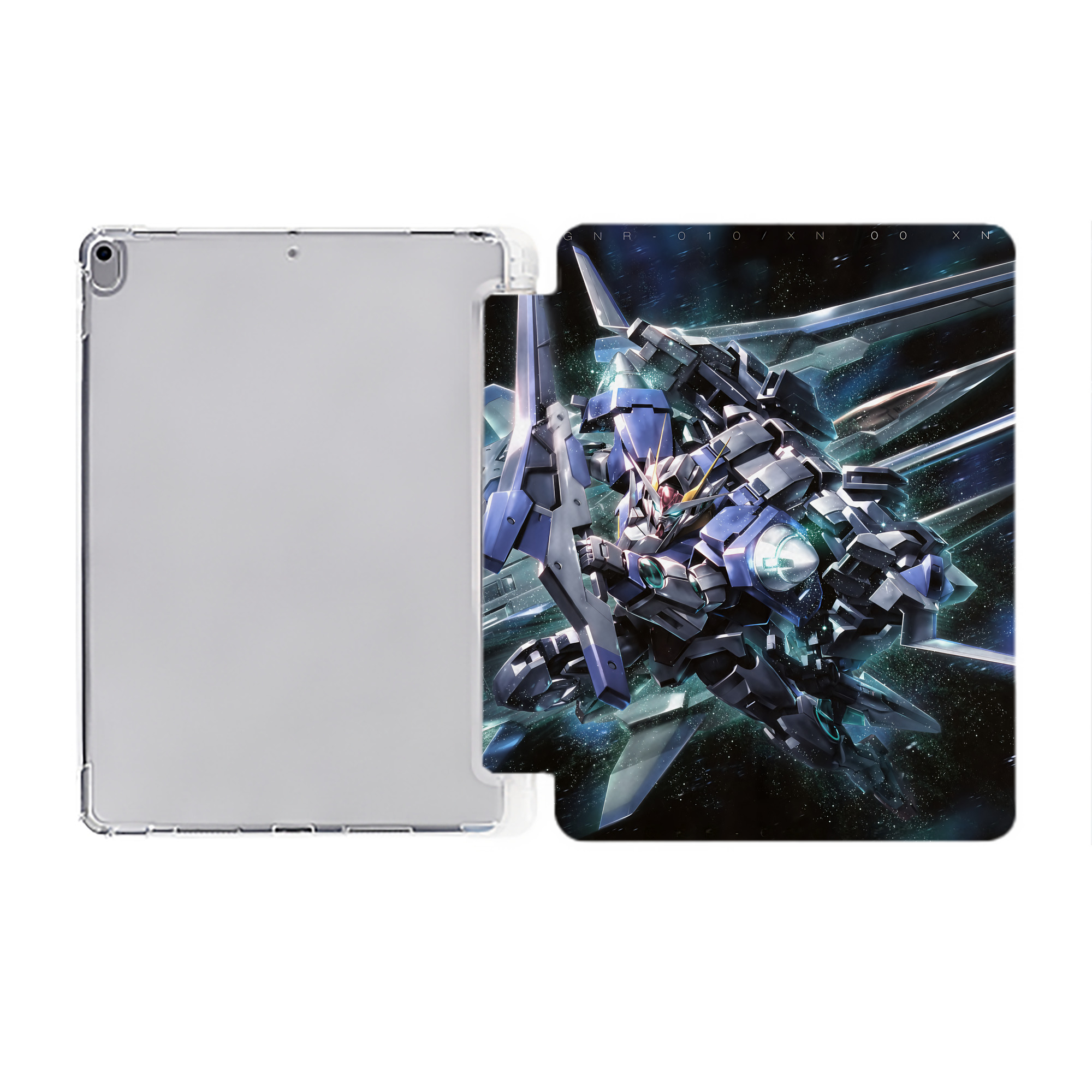 （画像用） 機動戦士ガンダム Mobile Suit Gundam IPad ケース ペン収納付き 三つ折りスタンド PUレザー×シリコン 対応機種9.5/10.5/10.9インチ